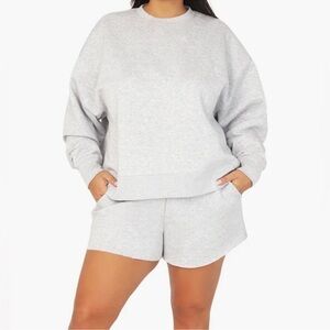 Revolve We wore what Oversized Crewneck Sweatshirt in Heather Grey Medium NWT